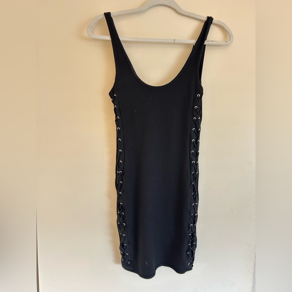 Topshop Black Sleeveless Bodycon Mini Dress